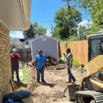Concrete patio with saw cut control joints in the Denver metro area